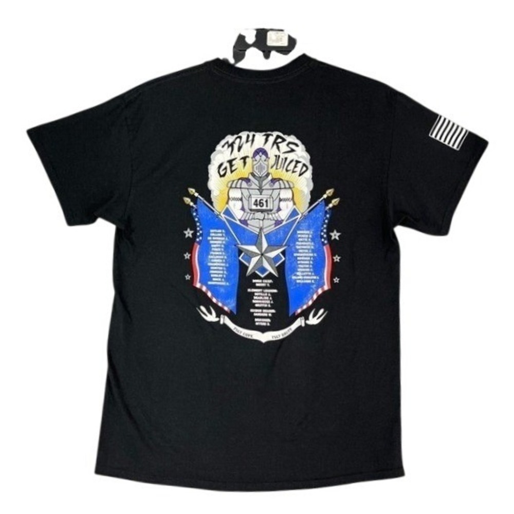 PTF 461 Get Juiced Mens L‎ Military Graphic Tee Patriotic Training Shirt USA